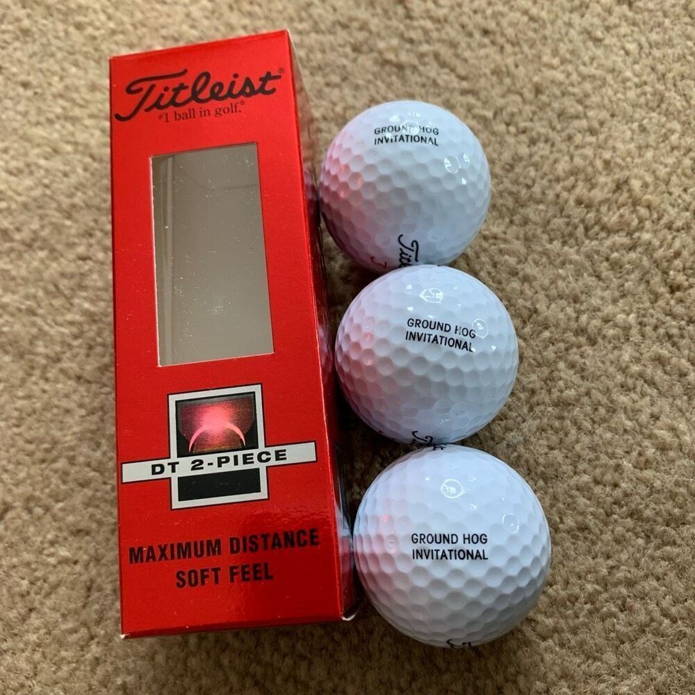 Titleist DT 2-Piece GROUND HOG INVITATIONAL Punxsutawney PA Golf Balls